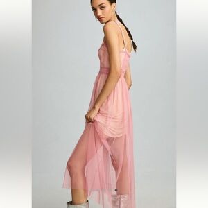 Anthropologie Sheer Corset Slip